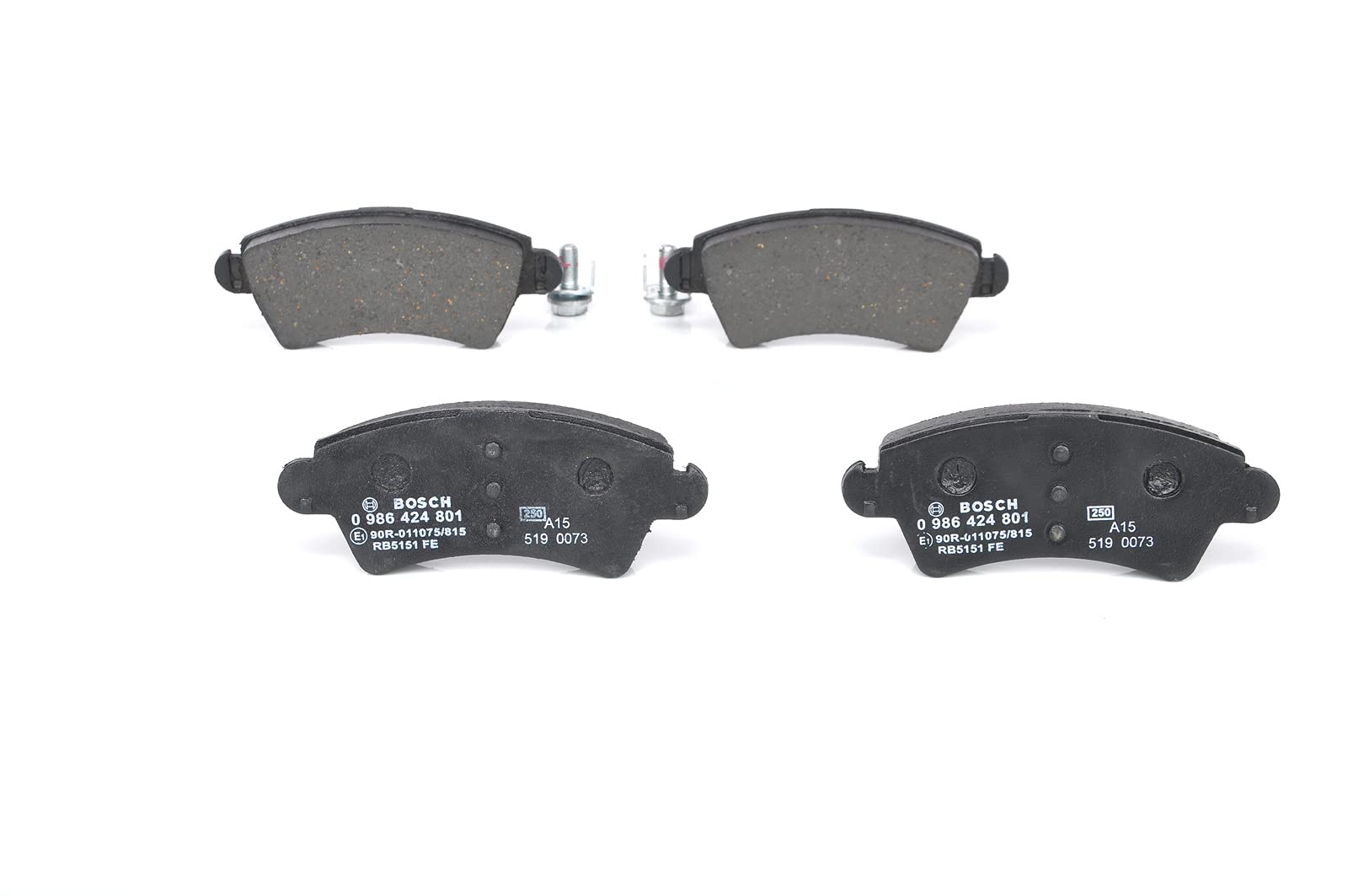 Plaquettes De Frein Avant Bosch BP942 - Jeu De 4 Plaquettes Avec Accessoires - Faible Bruit, Sans Cuivre, Certifiées ECE-R90 - Pour Un Freinage Fiable Et Durable