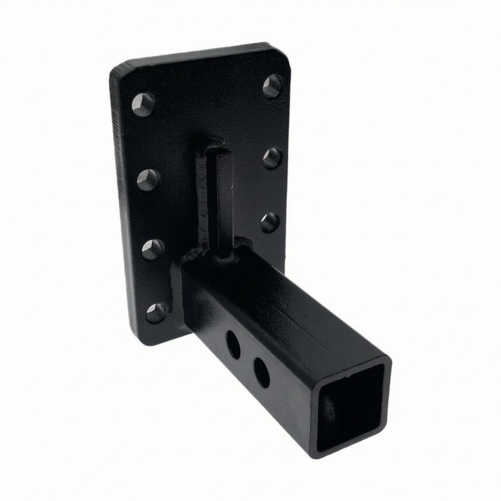 Enganche Remolque Vehiculo Bracket, Estilo Industrial De Alta Resistencia, Diseñado para Remolque De Vehículos Todoterreno, con Base De Montaje Ajustable Y Acabado En Color Negro.