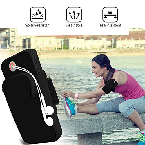 Armband Armtasche, Rennen Outdoor Handytasche Sport Laufen Doppel Reißverschluss Sportarmband für Handy Bis zu 7,0', für iPhone 16 Pro Max/15 Pro/14/13 Pro/12 Plus, Samsung Galaxy Huawei