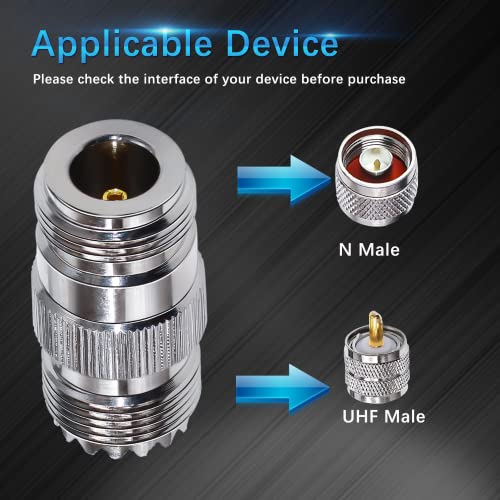 Adaptador coaxial TUOLNK UHF hembra a N hembra 2 piezas miniatura 3