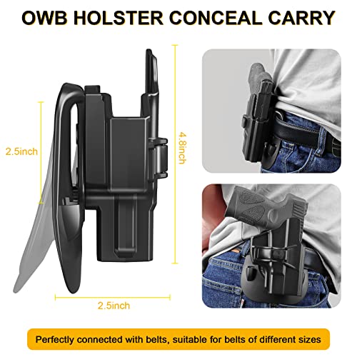 Taurus G2C Holster, Level Ii Retention Holster For Taurus G2C/G3C/2S, Taurus Millennium G2 Pt111/Pt140 Holster, Owb Polymer For Concealed Carry, Index Finger Released, 60-Degree Adjustable, Right #TOP4