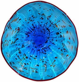 Dale Tiffany Wrightwood Art Glass Wall Decor Plate, 16" Diameter