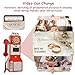 AUTUMFLATGAO Video Audio Guest Book Wedding Phone, Retro Phone Booth Message Recording, Customized Video Messages, Five Levels Brightness, Wedding Party Audio Video Guest Book Phone,Black-32GB