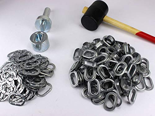 Profi Oval Ösen Set Einschlagstempel 42 X 22 Mm