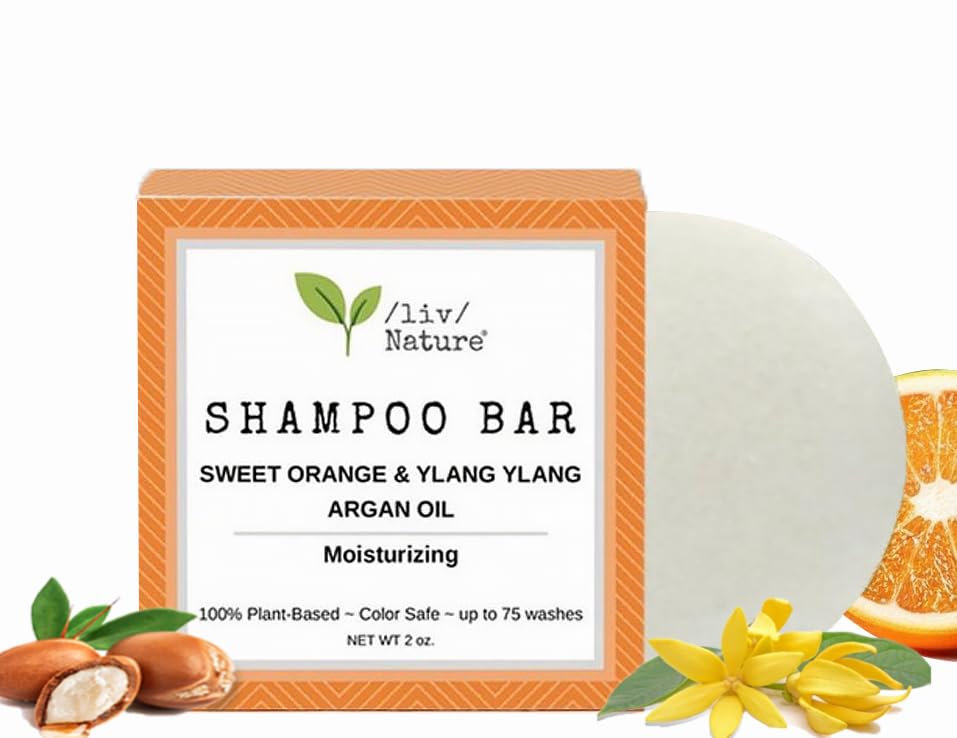 Bar Shampoo and Conditioner Bar | Argan Oil | Sweet Orange & Ylang Ylang | Moisture and Volume image 4