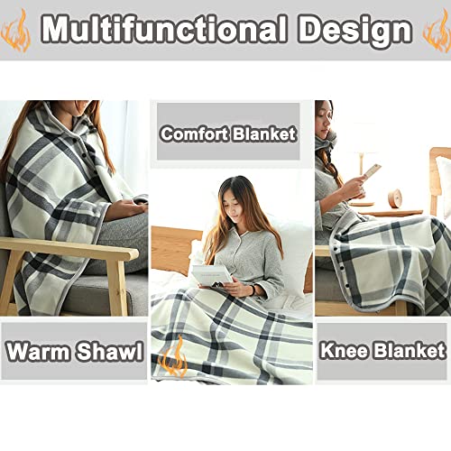 JANTEELGO Damen Poncho Winter Warm Umhang Strick Cape Cardigan Für Frauen, Wrap Open Front Cape, Winter Warm Decke, Dicke Fleece Decke