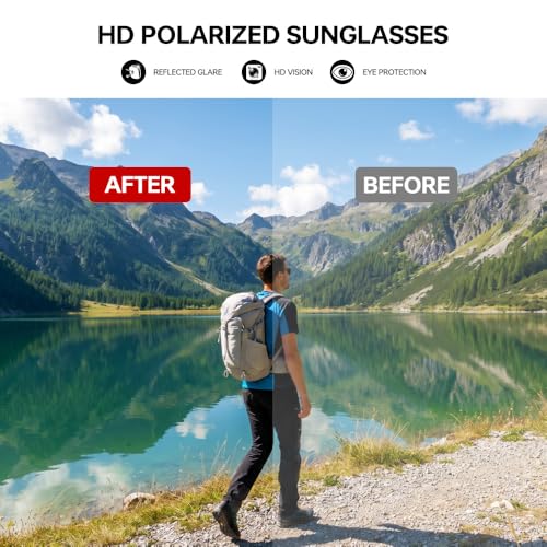 Image of Polarized Running Sunglasses for Men Women Ultra-Comfort, UV400 Protection | 22g Lightweight TR90 Frame & Adjustable Silicone Nose Pads Wraparound Sports Sun glasses for Cycling Baseball Hiking Fishing