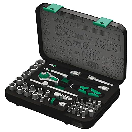 Wera 05073593001 950/9 Hex-Plus Multicolour 1 SB Multicolour Winkelschlüsselsatz, metrisch, BlackLaser, 9-teilig 8 Wera 8100 SA 2 Zyklop Speed-Knarrensatz, 1/4"-Antrieb, metrisch, 42-teilig, 05003533001