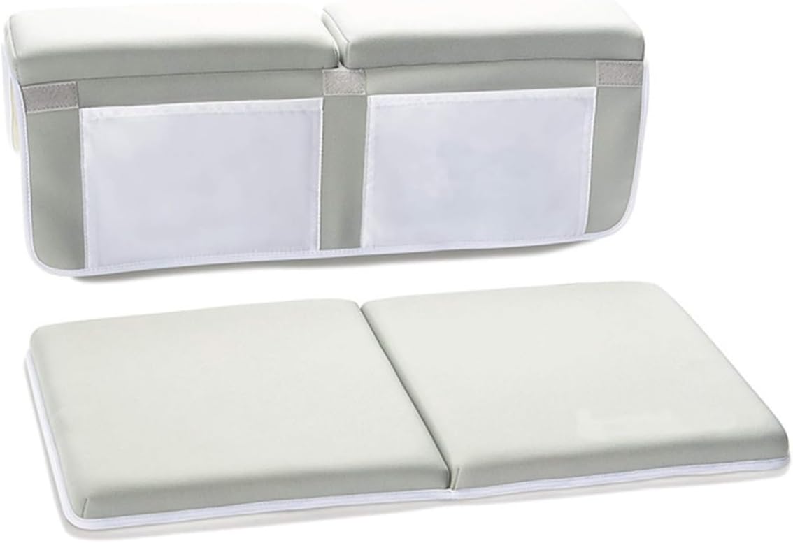 Ciieeo 1PC Bathtub Non Slip Kneeling Mat with Suction Cups Foldable Bathroom Storage Pouch for Water Resistant Kneeler Cushion with Organizer for Essentials