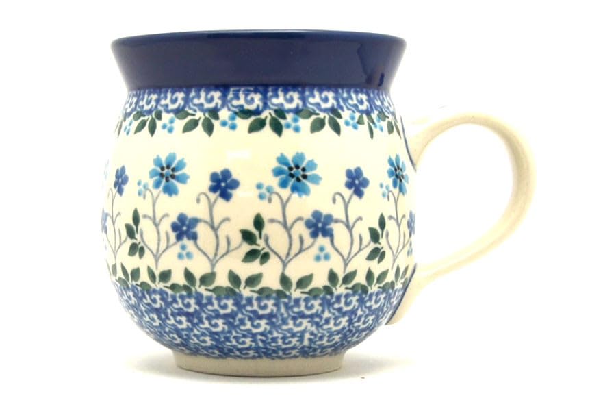 Taza de cerámica artesanal 11 oz bubble azul miniatura 1