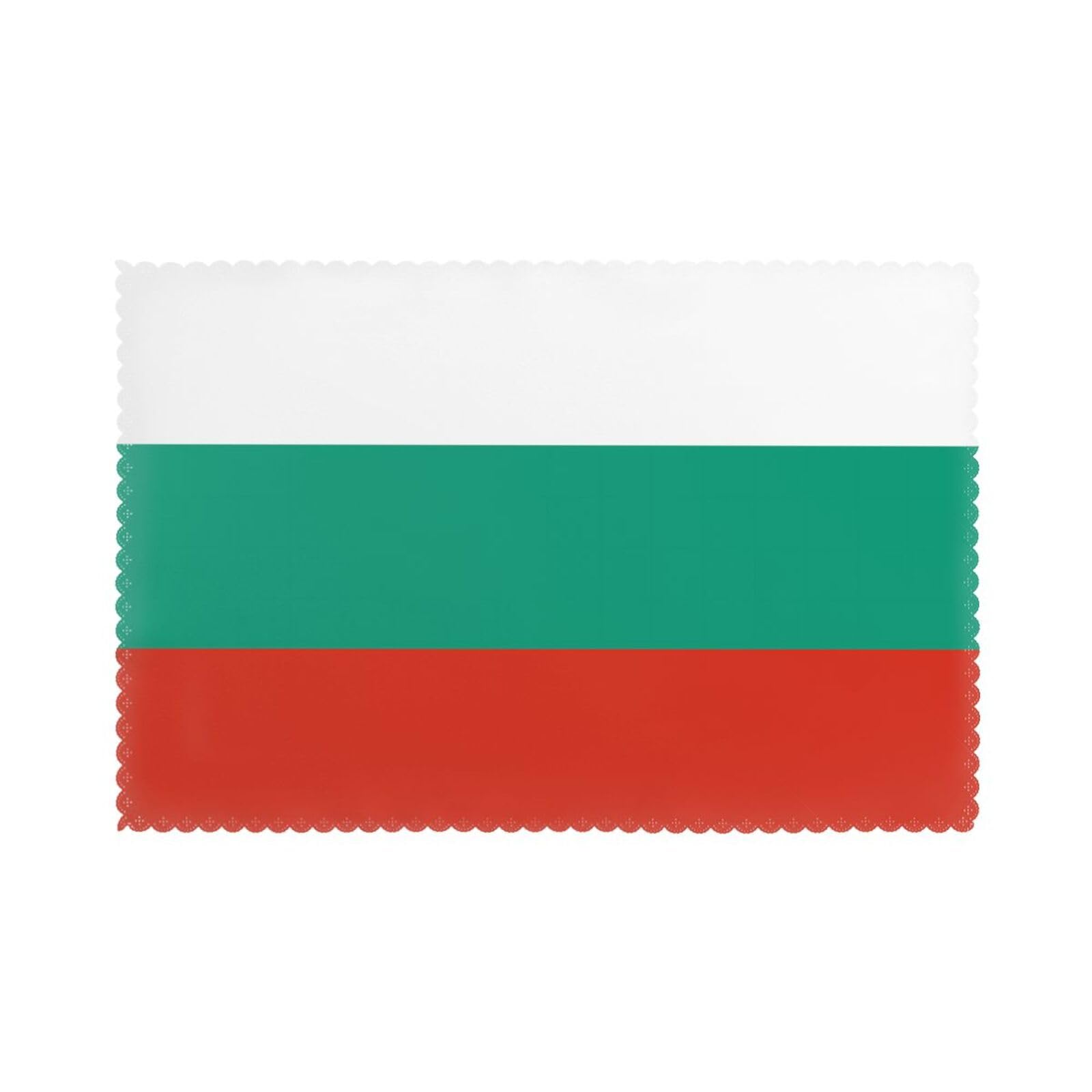 Bulgarian Flag Placemat set of 6, oil-proof, washable, suitable for kitchen, restaurant, party, etc.