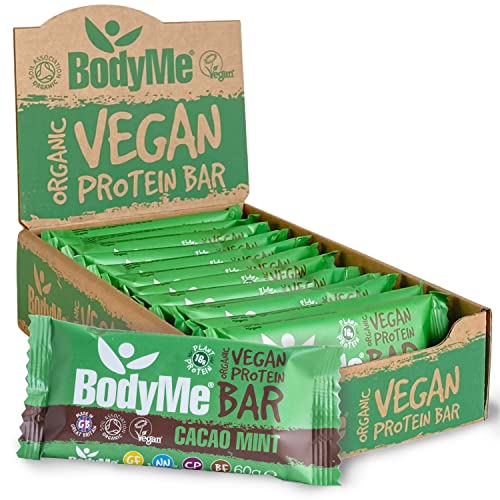 BodyMe Barra Vegana Orgánica de Proteína Raw Cacao Mint miniatura 1