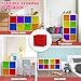 4E's Novelty 6 Packs 11 Inch Rainbow Color Storage Cube Bins, Colorful Storage Baskets For Nursery, Kids Room, Fabric Baskets For Toys, Clothes, Cube Bins for Classroom Organization & Storage