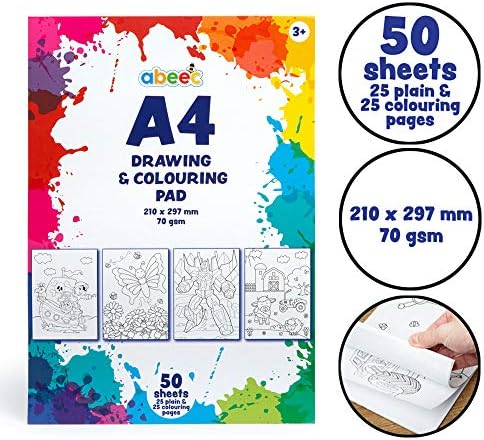 abeec Kids Art Set  Art Set for Kids 6-12 - Includes Drawing Pad for Kids, Kids Paint, Paint Brushes, Wax Crayons and Felt Tip Pens - Birthday Gift Easter Gift Christmas Gift for Kids