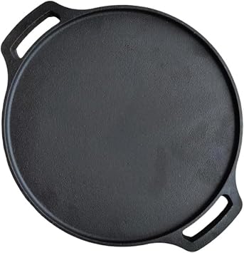 Pre seasoned Cast Iron Dosa Tawa 28 cm Flat Tawa Non-stick Gas Compatible Cast Iron Tava For Dosa Chapati Roti 280 mm Black