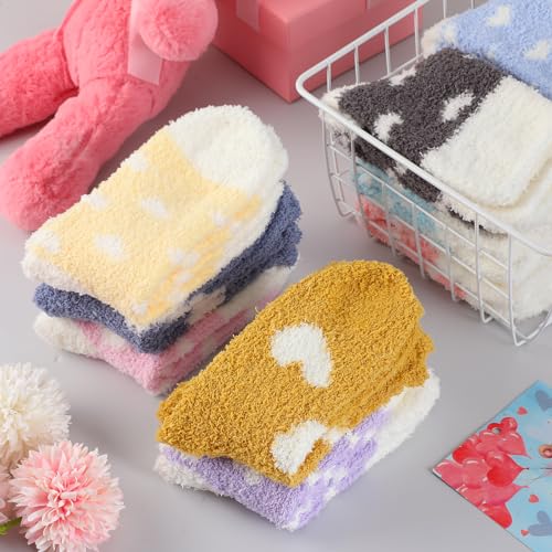 Image of Hicarer 36 Pairs Thicker Warm Fuzzy Socks for Women Bulk Plush Mother's Day Gift Slipper Socks Adult