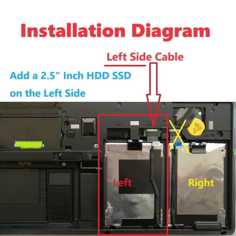 Cable Izquierdo SATA para Disco Duro 2.5" Lenovo P50 P51 miniatura 4