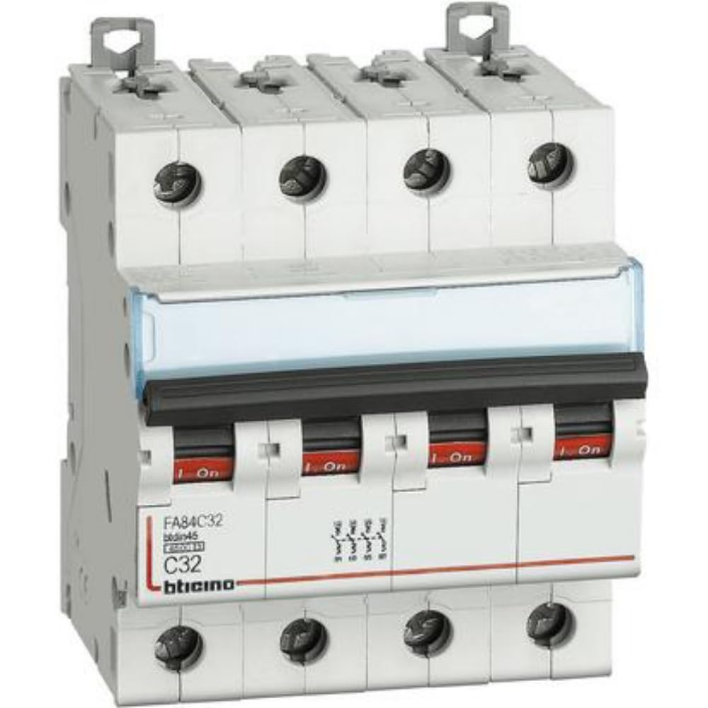 BTicino FA84C32 Interruttore Magnetotermico Modulare BTDIN45 4P 32A Curva C