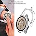 DEALELE [2-PACK Cases Compatible with Samsung Galaxy Watch 5 Pro 45mm, Bling Single-Row Diamond PC Protective Case Replacement Watch Cover Bumper (45mm, Silver+ Transparent)