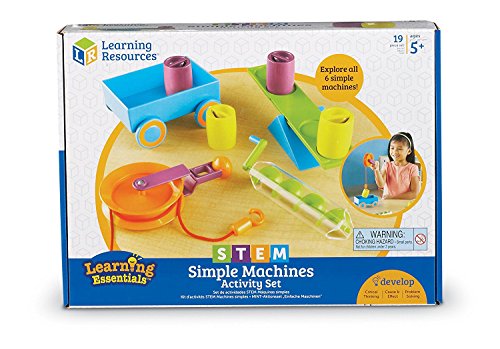 Image of Learning Resources STEM Simple Machines Activity Set | STEM Engineering Kits for Kids, Simple Machines Kit for Classroom, Pulley Machine, Engineering Activities