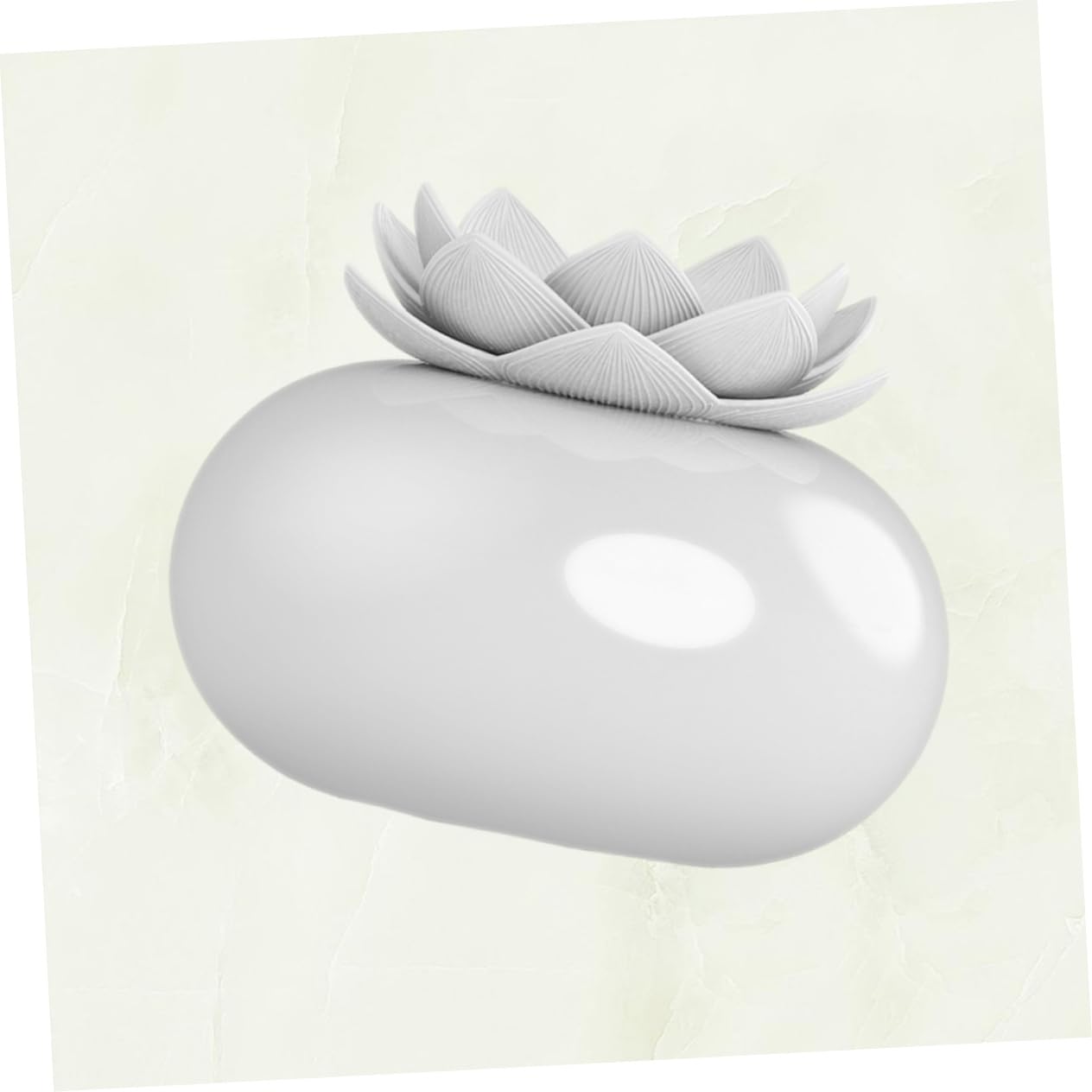 Leiser Aromadiffusor und Luftbefeuchter in Lotusform aus Keramik als Diffusoren für Ätherische Öle im Spa und Yoga für Sanfte Luftreinigung und Angenehmen Duft