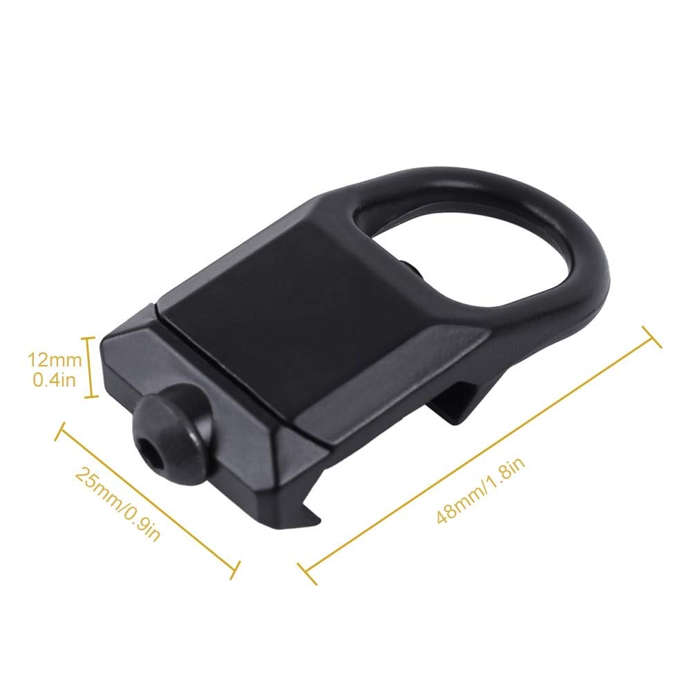 QD Sling Mount, Taktischer Sling Mount Adapter Clip Loop, RSA GBB-Schnalle Sling-Mount-Adapter Schnellverschluss-Sling für 20 mm Schienen