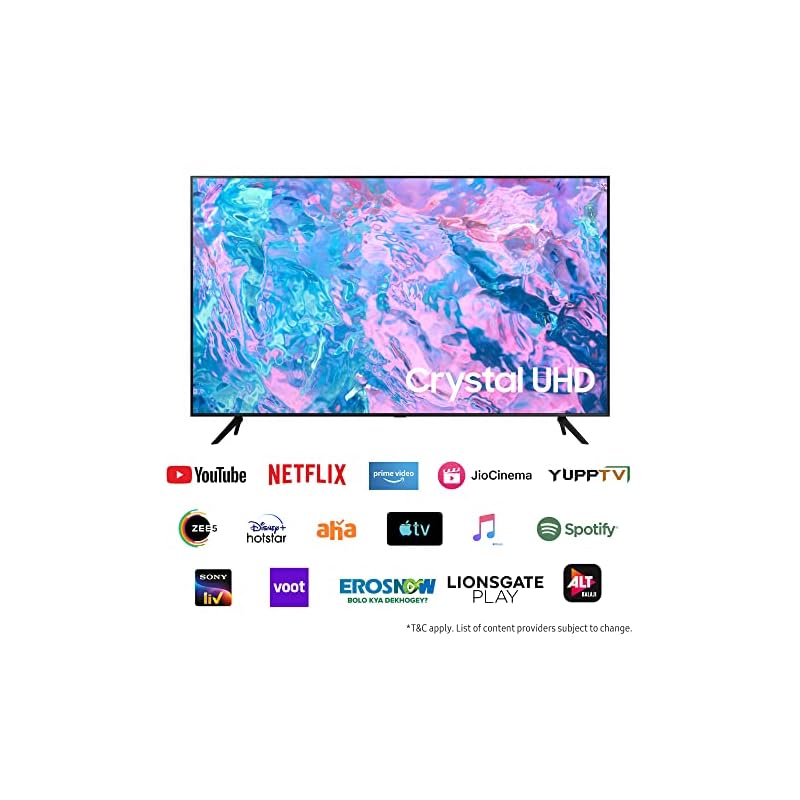 Samsung 108 cm (43 inches) Crystal iSmart 4K Ultra HD Smart LED TV UA43CUE60AKLXL (Black) - Image 4