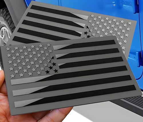 Metal American Flag Emblem Decal，Black American Flag Decal,for Car, Truck or...