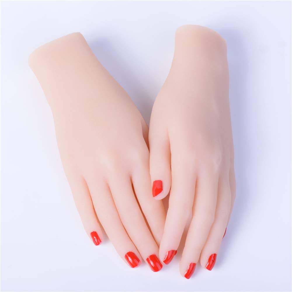 Modello di Mano in Silicone, Mani morbide Mani finte per Mani Femminili Modello Mannequin Gioielli Anello Guantobraccialebraccialetto Schizzo Nail Display