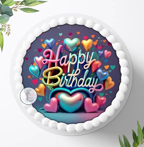 Tortenaufleger Tortenbild Zuckerbild zum Geburtstag Essbares Foto für Torten zum Geburtstag Tortenaufleger Ø 20cm - 1771z