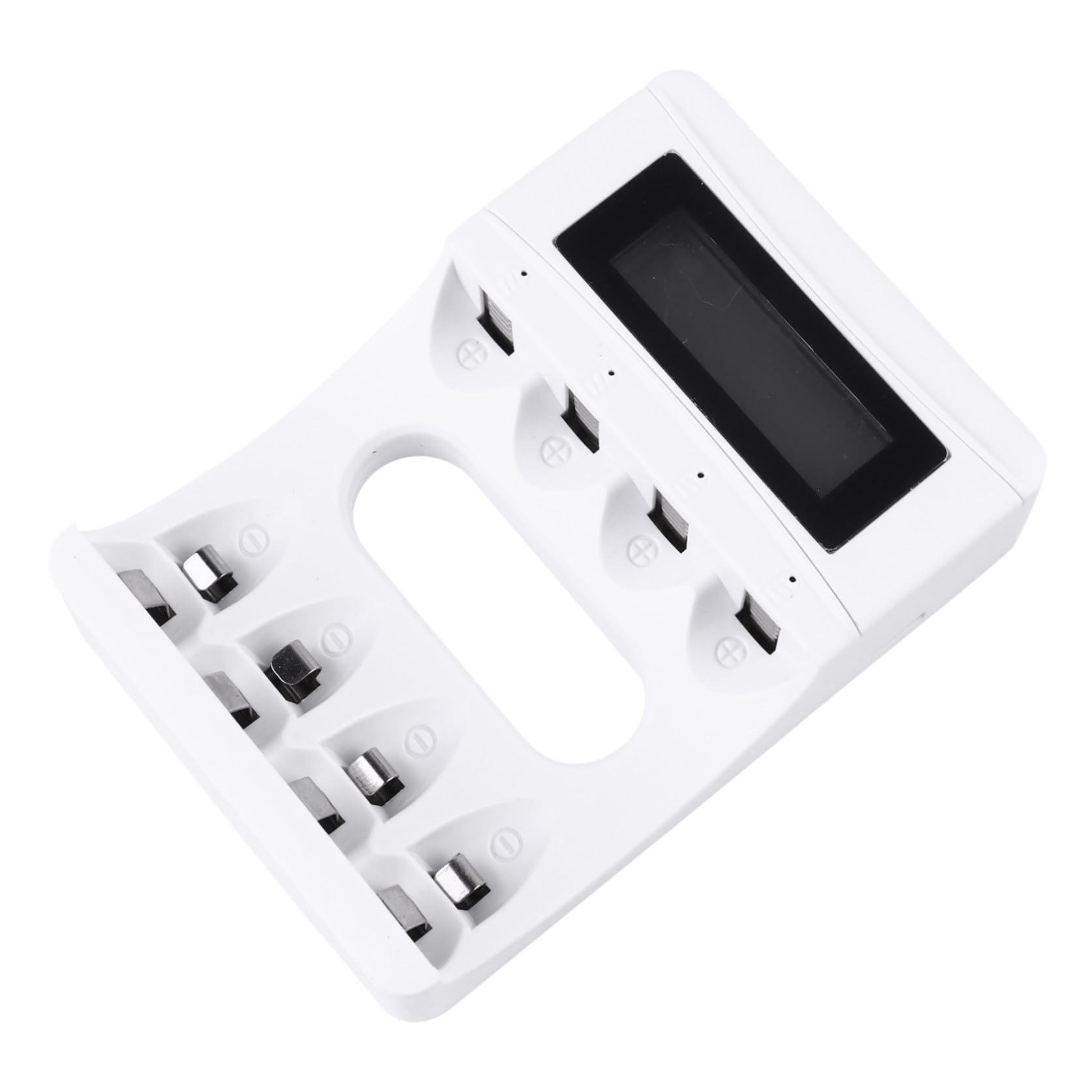 HEMOTON 3pezzi Caricabatterie Lcd Slot Per Batterie Ricaricabili Caricatore Usb Con Display Per Monitoraggio Carica e Protezione Da Sovraccarico Compatibile Con Aa Aaa