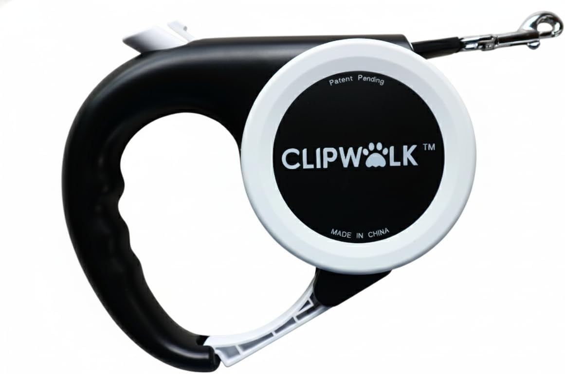 Hands-Free Option Retractable Dog Leash with Secure Clip Mechanism – Portable Dog Tether for Walks, Outdoor Cafés & Parks – Durable Ergonomic Handle, Snap Feature, Pet Travel