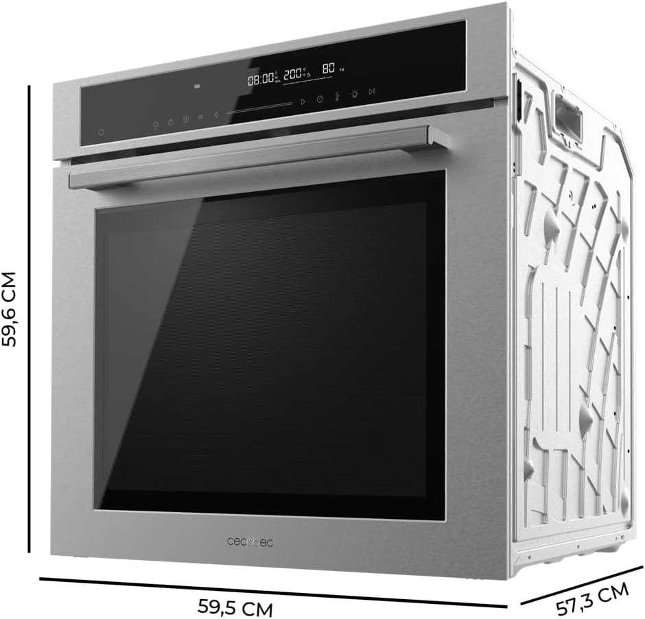 Dimensions of the Cecotec Bolero Hexa SM406000 Edge+ built-in oven.