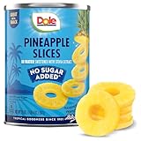 Dole Pineapple Slices in Water with No Sugar Added - Dole Fruit Cans - 20 oz - 12 Pack