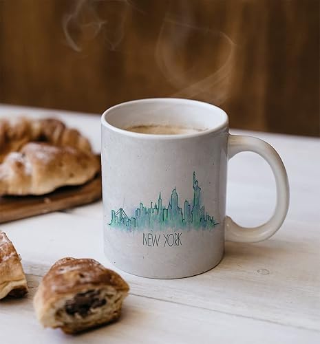 Vista 462 de TJ Originals - Taza de café Boston Massachusetts, regalo de taza de café de recuerdo de viaje turístico, taza de cerámica Skyline de 11 oz, taza