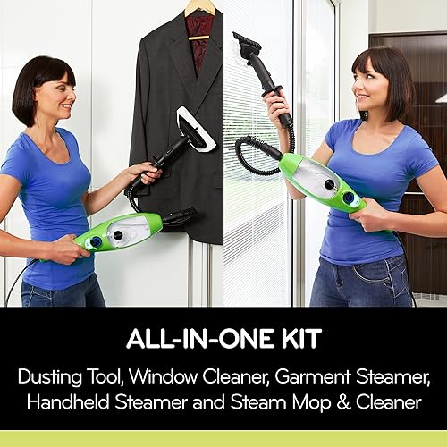 H2O X5 Steam Mop & Handheld Steam Cleaner | 5-in-1 Floor Steamer | Hardwood, Tile & Laminate Cleaner | Carpet Glider Included | Grout, Window & Garment Attachments by H2O - Image 6
