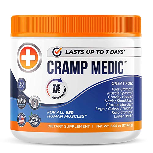 Cramp MedicÂ® - Rapid Muscle Cramp Relief Supplement for Foot Cramps, Leg Cramps, Muscle Spasms, Muscle Soreness (Starts Working in Seconds, Protects You for Days with just 1 Serving)