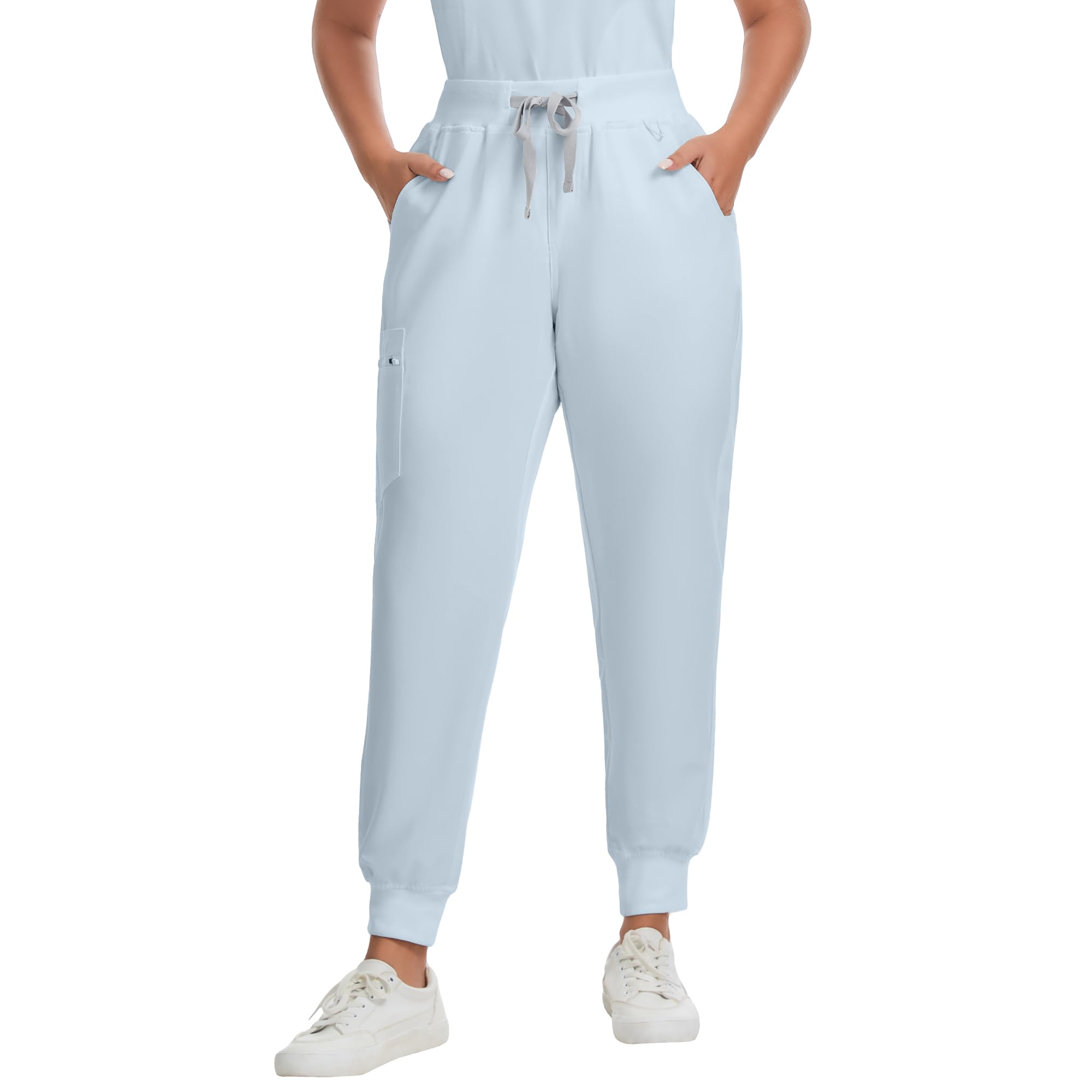 Kitmaz Women's Scrub Pants, Mid Rise Stretch Jogger Style