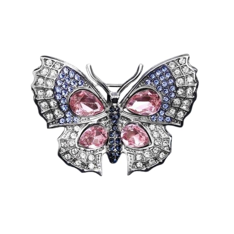 Butterfly Brooch Pin for Women Rhinestone Brooch with Crystal Butterfly Lapel Pin