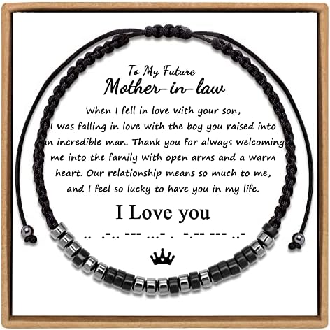 JoycuFF Mom Bracelets To My Future Mother-in-law I Love You Morse