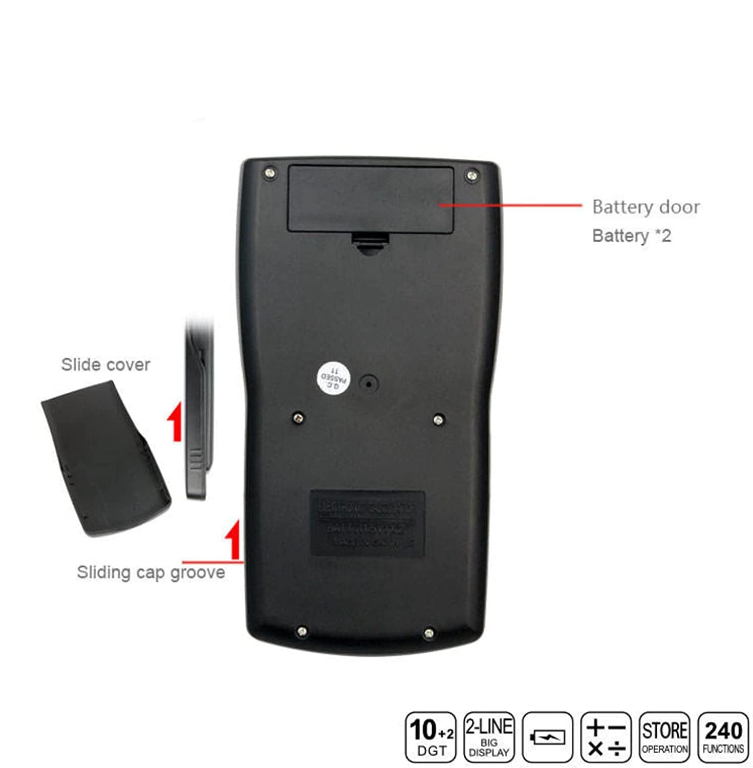 SYOSI Engineering Calculator with 240 Functions, 2-Line LCD Display, Suitable for Students & Teachers
