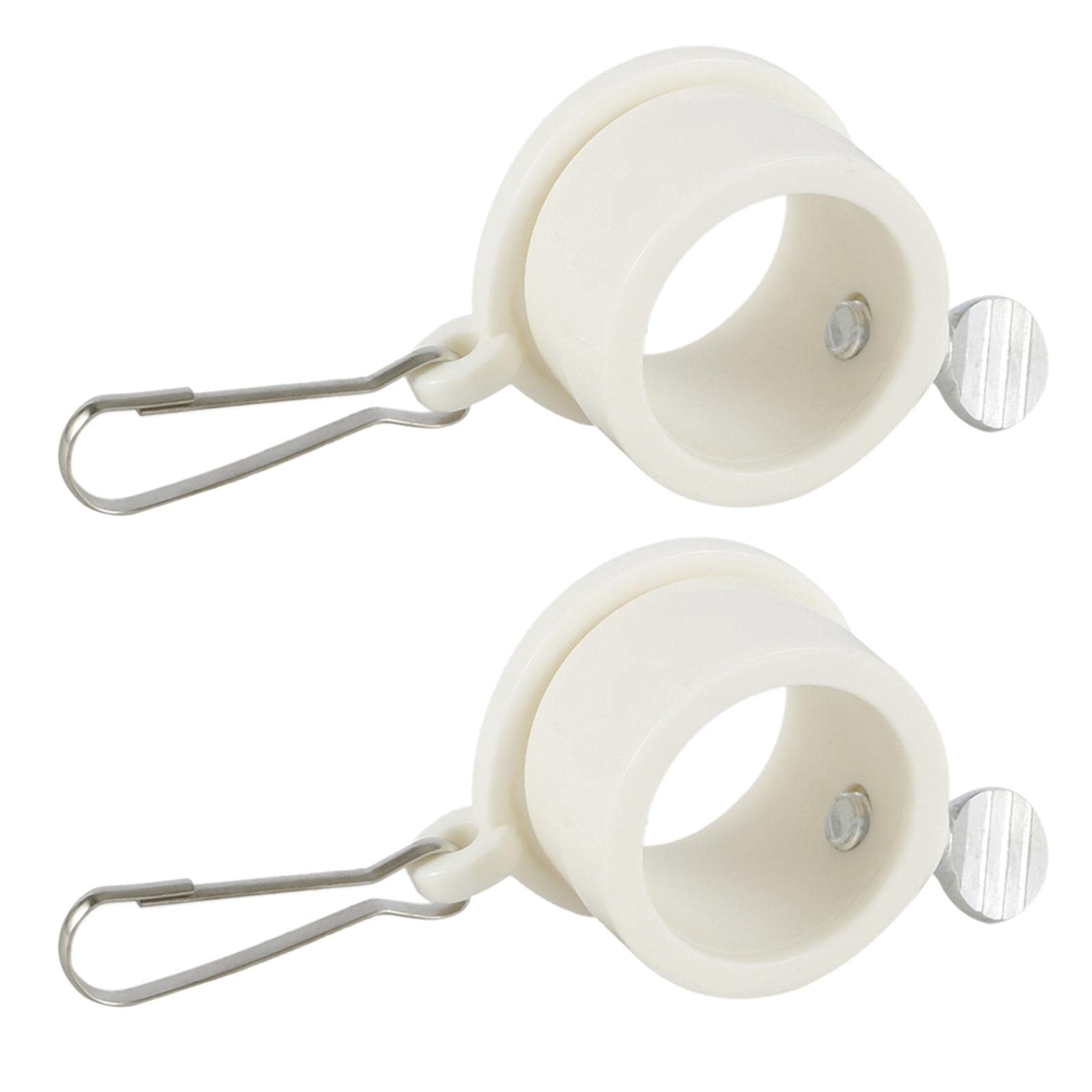 CALANDIS 2x2pcs Rotate Flag Pole Mounting Rings Grommet Clip PVC 1.26inch-image-12