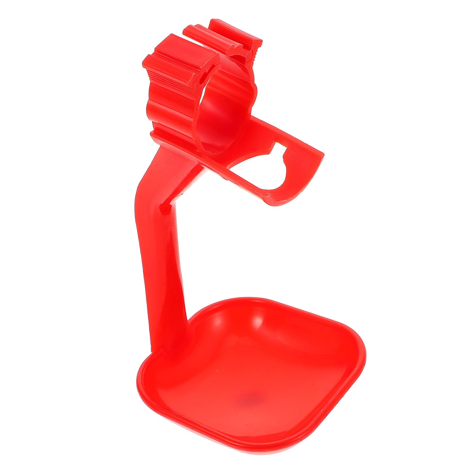 Veemoon 10pcs Poultry Drinking Cups Chicken Water Feeder Gravity-fed Hanging Water Dispenser Bent Arm and Holes for Farm and Coop Use