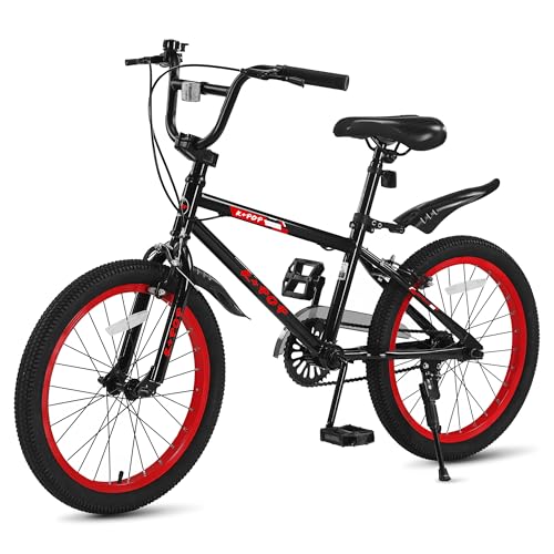 BGGFNZ 20 Inch Kids Bike BMX Style Boys Bike Ages 7-12, Lightweight Kids' Bicycles with Adjustable Seat, Boys Bikes 20 Inch Bicycle, Front and Rear Brakes