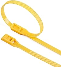 100 bridas de nailon con diseño de autobloqueo para uso resistente en el hogar y la organización del taller (amarillo, 100 unidades)