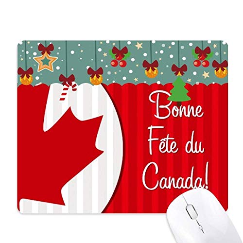 Alfombrilla de ratón con diseño de arce canadiense y motivo de buena suerte para ordenador
