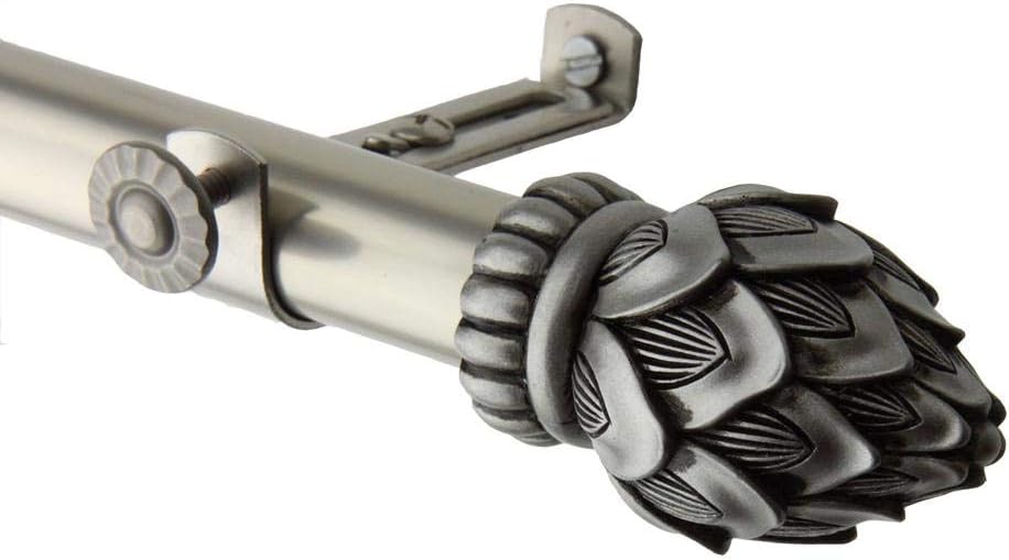 Rod Desyne Bud Curtain Rod, 48 by 84-Inch, Antique Brass : Home & Kitchen