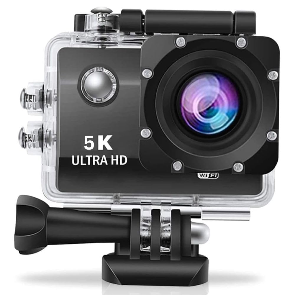 Lipzie (𝟏𝟓 𝐘𝐞𝐚𝐫𝐬 𝐖𝐚𝐫𝐫𝐚𝐧𝐭𝐲 Ultimate 5K WiFi Action Camera Bundle | 16MP Ultra HD Cam with 170° Wide Angle Lens | Vlogging, Bike Helmet & Travel Ready | Full Accessories Kit Included-image-11