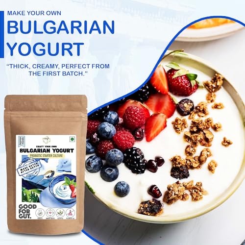 Image of Alla's Posh Flavors Bulgarian Yogurt Starter Culture | Plain | Gluten-Free | Foil Sachets | Non-GMO | 100% Vegetarian | Make Natural Probiotic Yogurt at Home