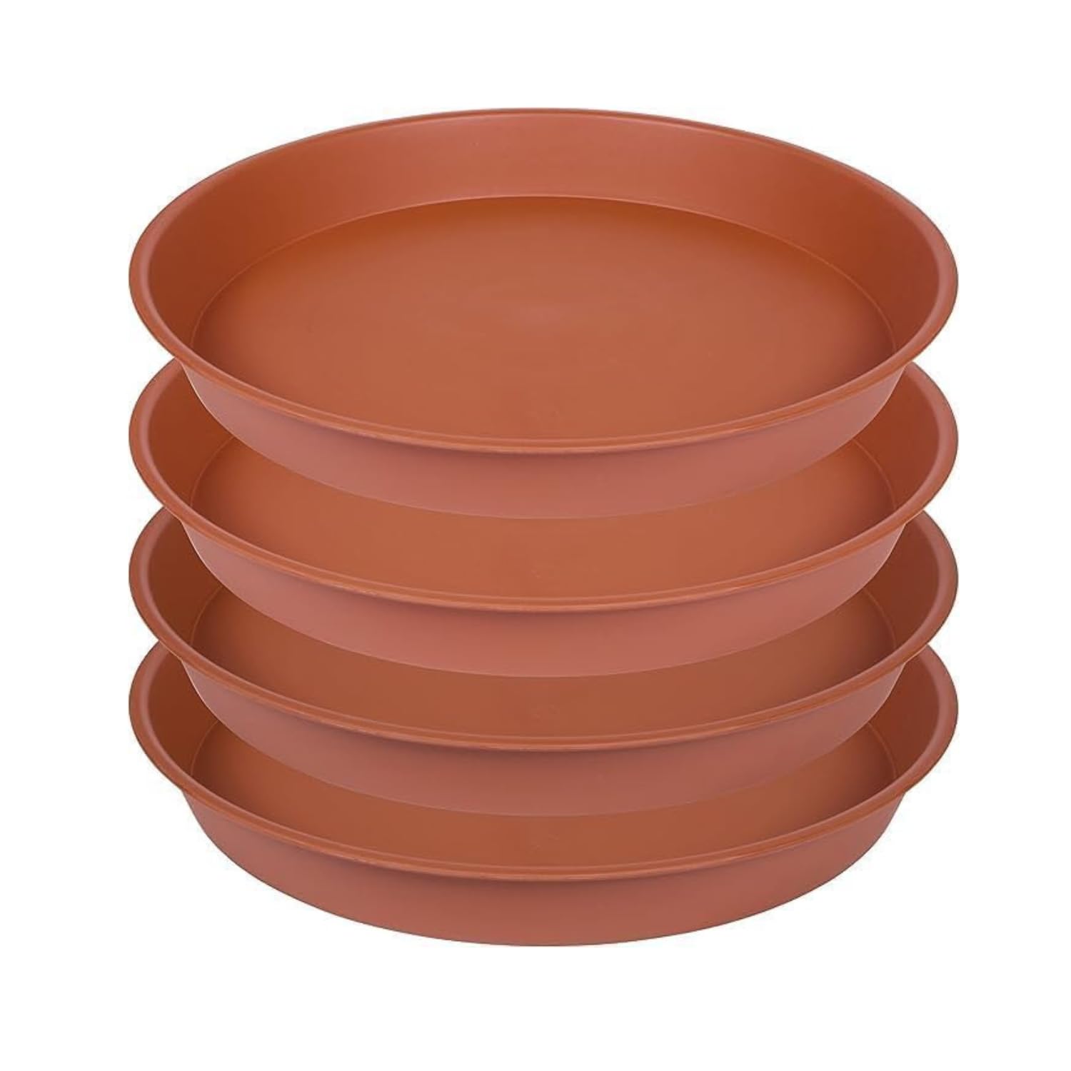 16 Inch Round Plant Saucer Tray, Large Plastic Pot Base Drip Tray for Indoor & Outdoor Gardening, Flower Pot Stand Plate, Planter Base Plate for Plants (Set of 12)-image-11